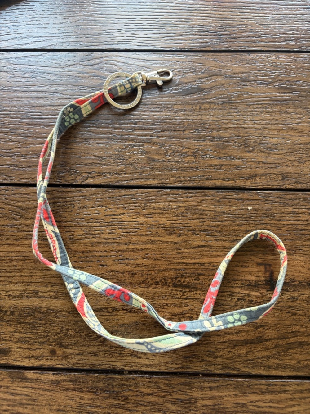 Vera Bradley NOMADIC FLORAL LANYARD Ring Clip
